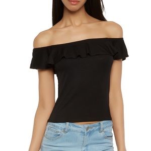 black off the shoulder top
